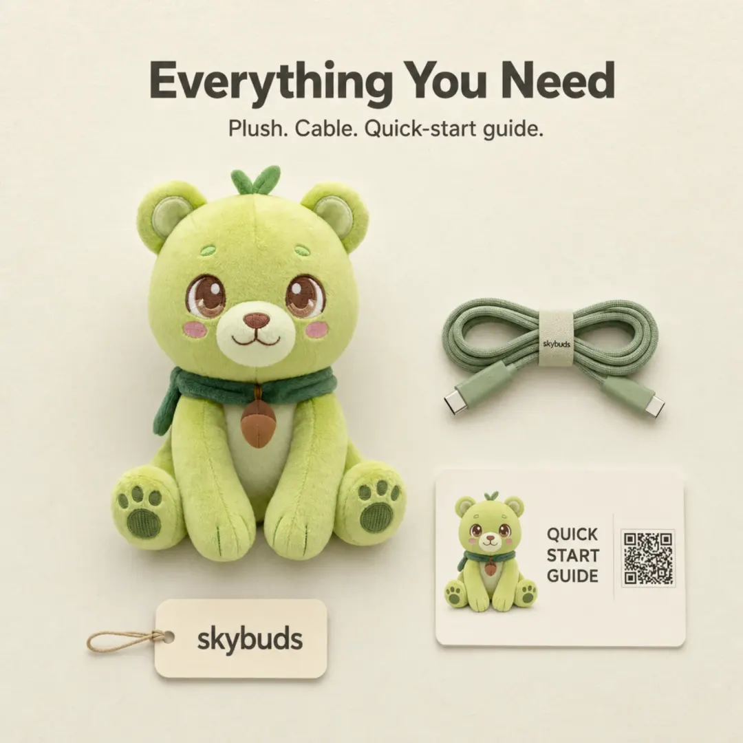 What comes in the box: Sprout, a charging cable and a quick-start guide